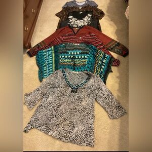 CATO 2X Top Bundle 7 Shirts Long & Short Sleeve & Tank Top Women’s Size 18-20